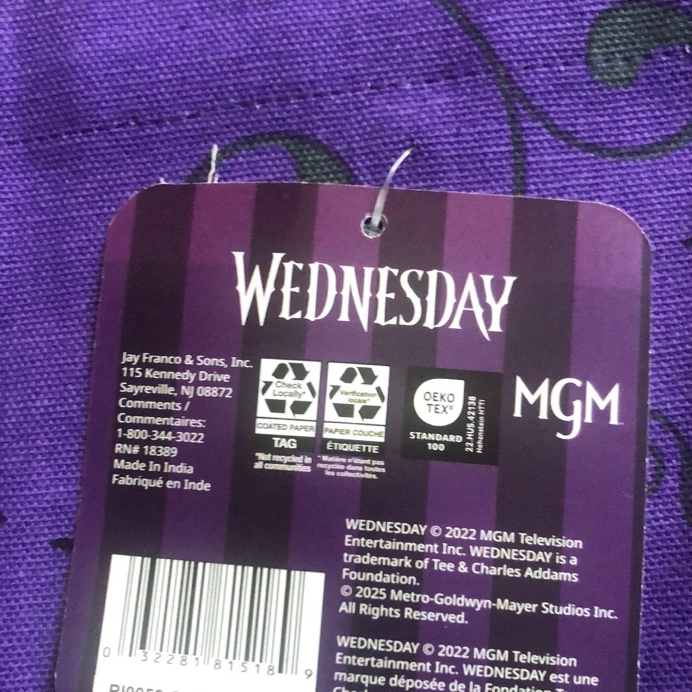 Purple Apron with Character WEDNESDAY Design
